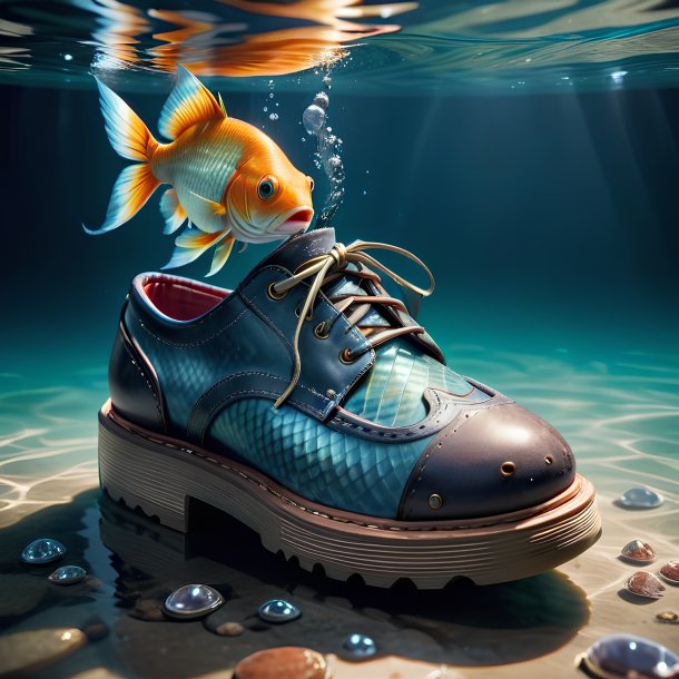 Photo of a fish in a shoes in the water