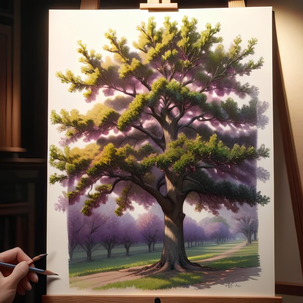 Drawing of a plum oak