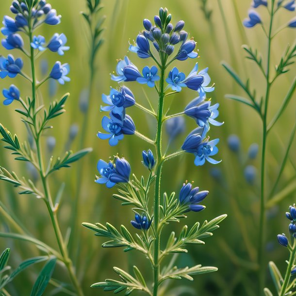 Clipart of a blue lady's bedstraw