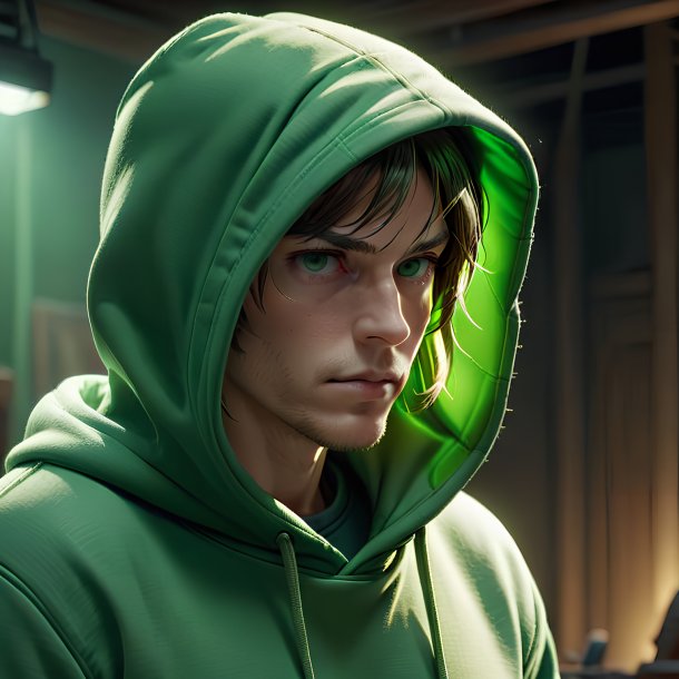 Imagem de um hoodie verde de argila