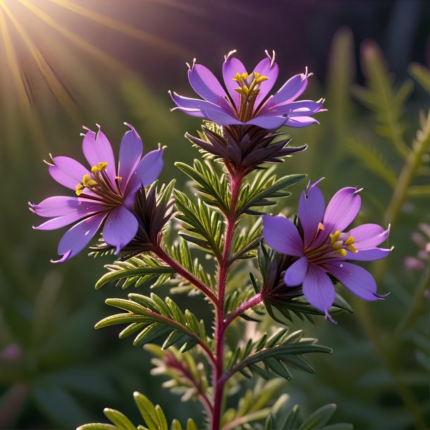 Depiction of a purple silverweed