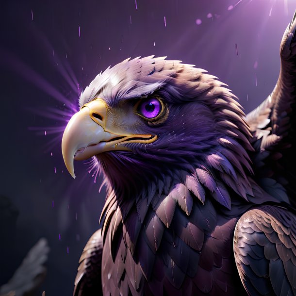 Image of a purple crying eagle