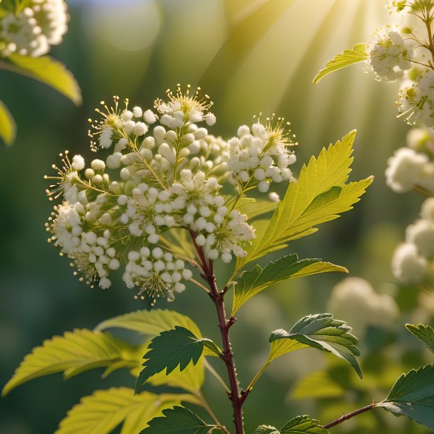 Depicting of a plum meadowsweet