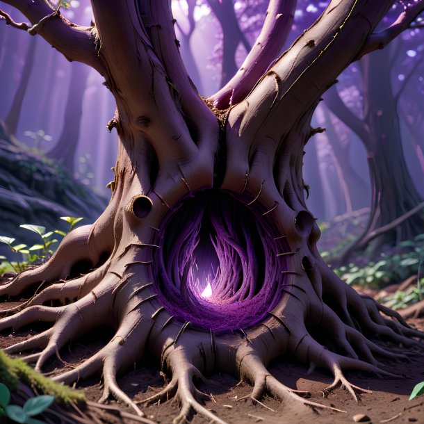 Pic of a purple hollow-root