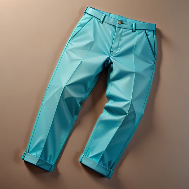 Sketch of a cyan trousers from paper