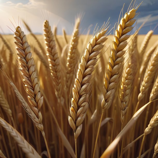 Portrait of a wheat coat from gypsum