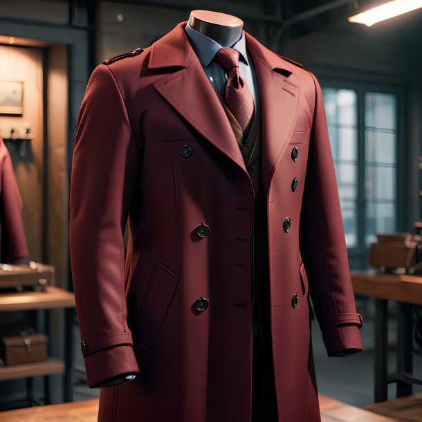 Picture of a maroon coat from iron