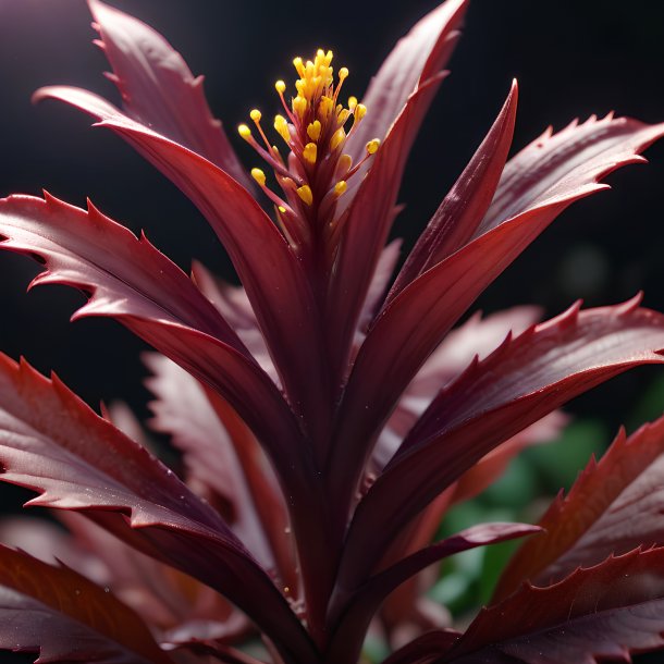 Imagery of a maroon hedysarum