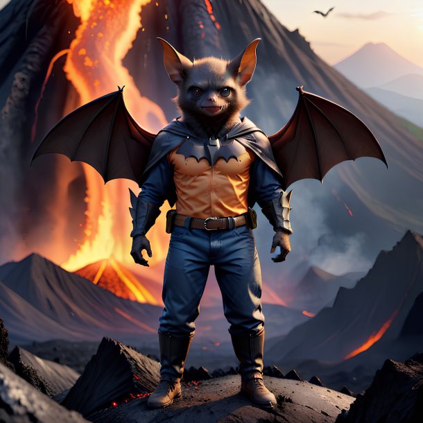 Pic of a bat in a trousers in the volcano