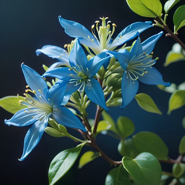 Imagen de una madreselva azul