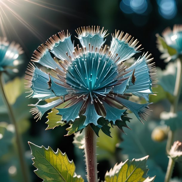 Foto de uma bardana aquamarine