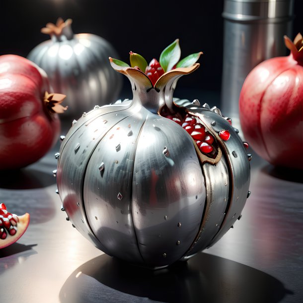 Picture of a silver pomegranate