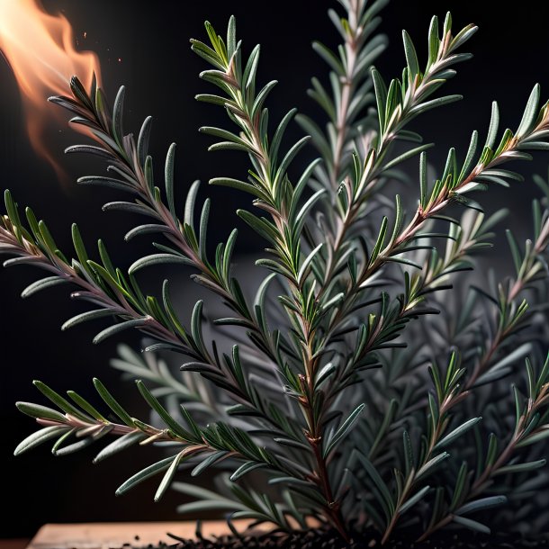 Illustration of a charcoal rosemary