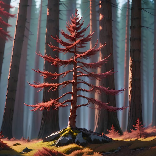 Depicting of a red larch