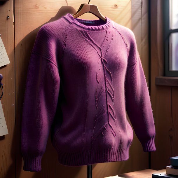 Sketch of a plum sweater from iron