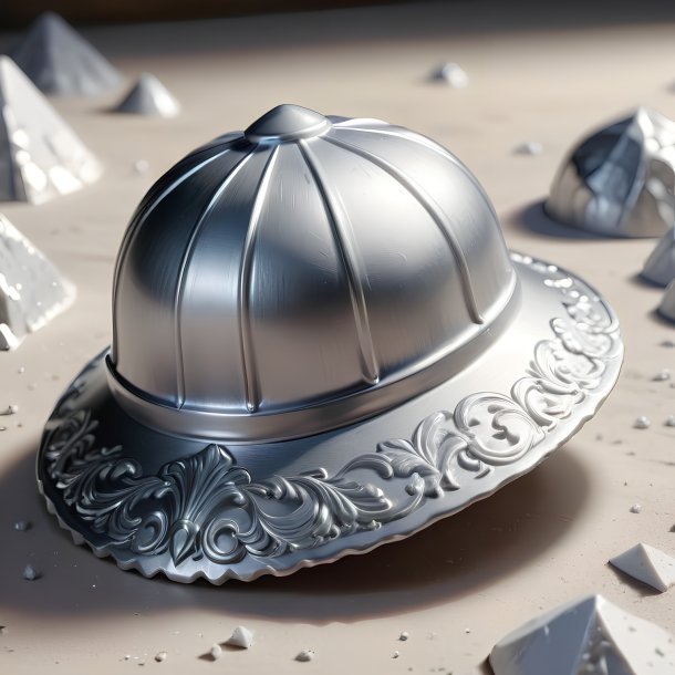 Clipart d'une casquette en argent de gypse