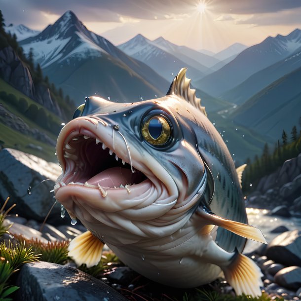 Pic of a crying of a haddock in the mountains