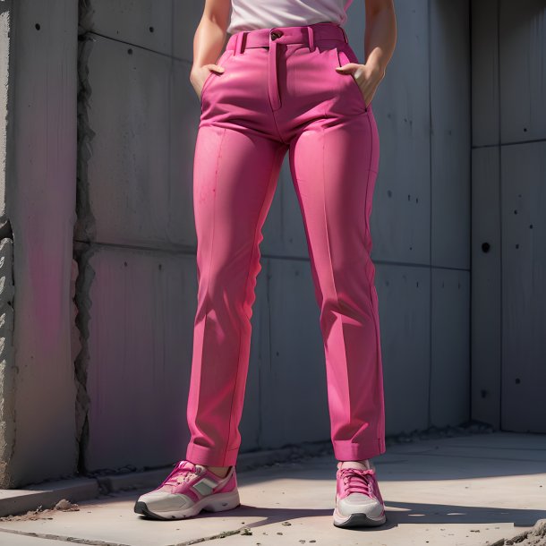 Drawing of a hot pink trousers from concrete