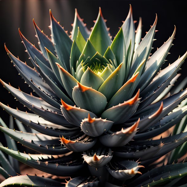 Clipart of a charcoal aloe