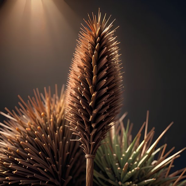 Image of a brown broom, prickly