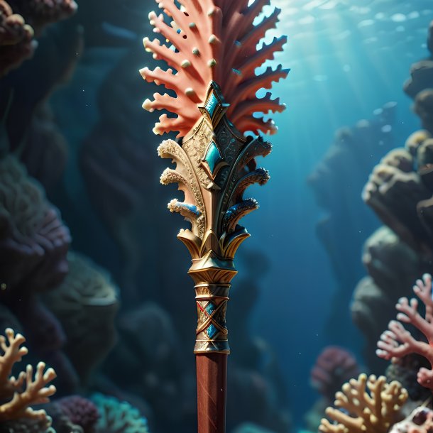 Portrait of a coral king's spear