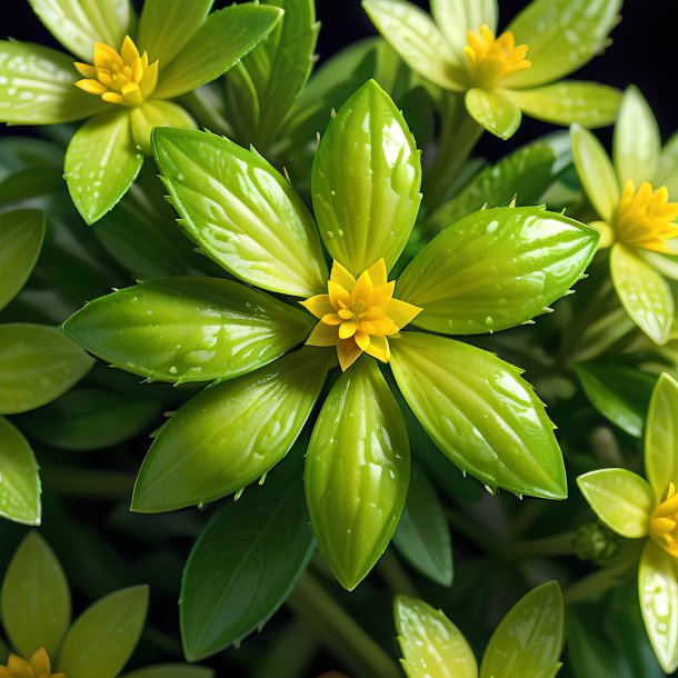 Clipart of a lime starwort