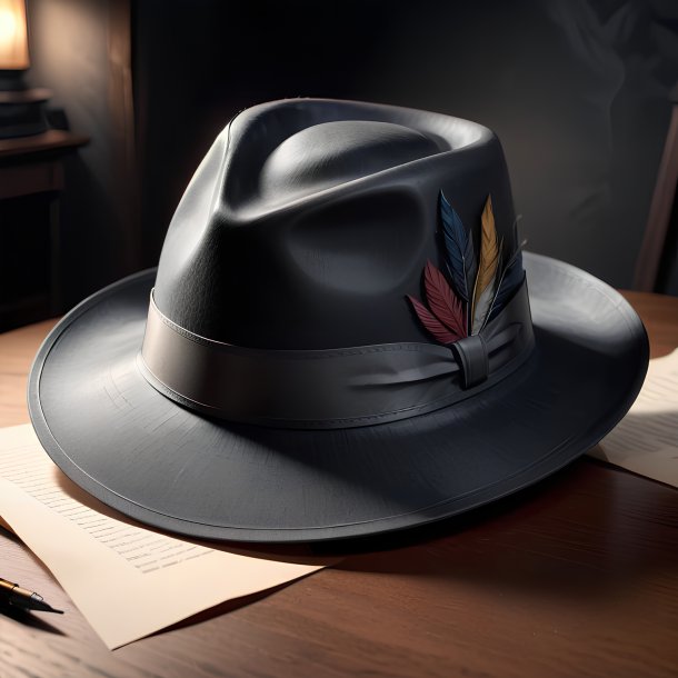 Illustration of a charcoal hat from paper