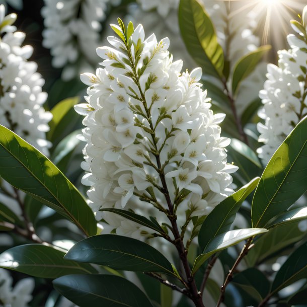 Imagerie d'un laurier blanc