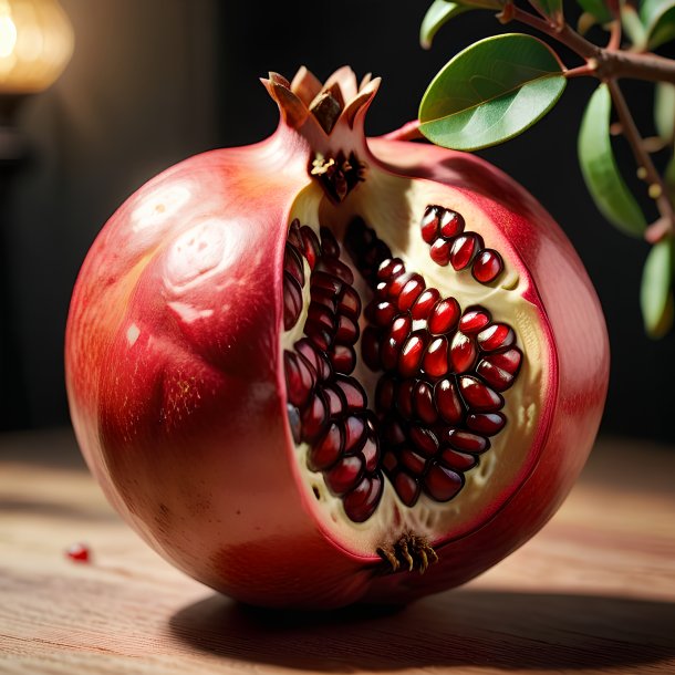 Portrayal of a olden pomegranate