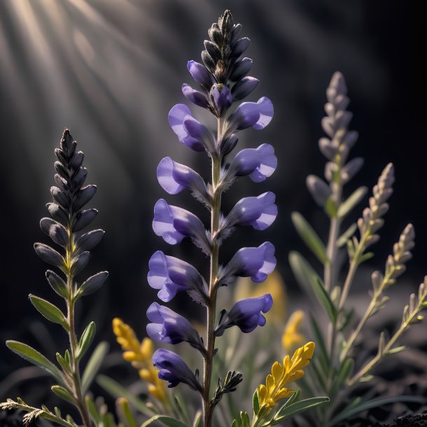 Foto de um carvão vegetal toadflax