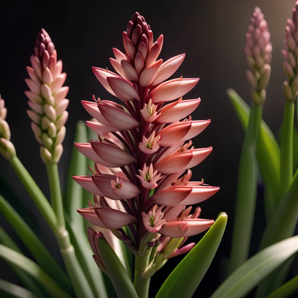 Photo of a maroon tuberose