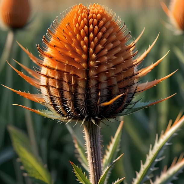 Représentation d'un teasel orange