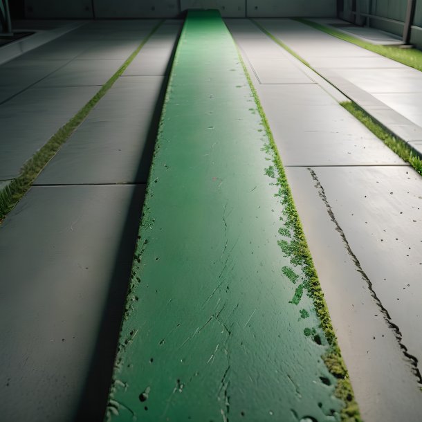 Pic of a green belt from concrete