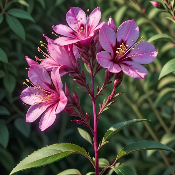 Clipart of a plum rosebay willowherb