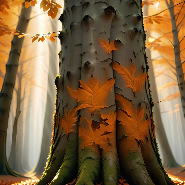 Image of a orange beech