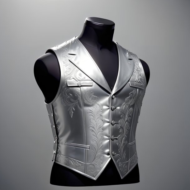 Sketch of a silver vest from gypsum