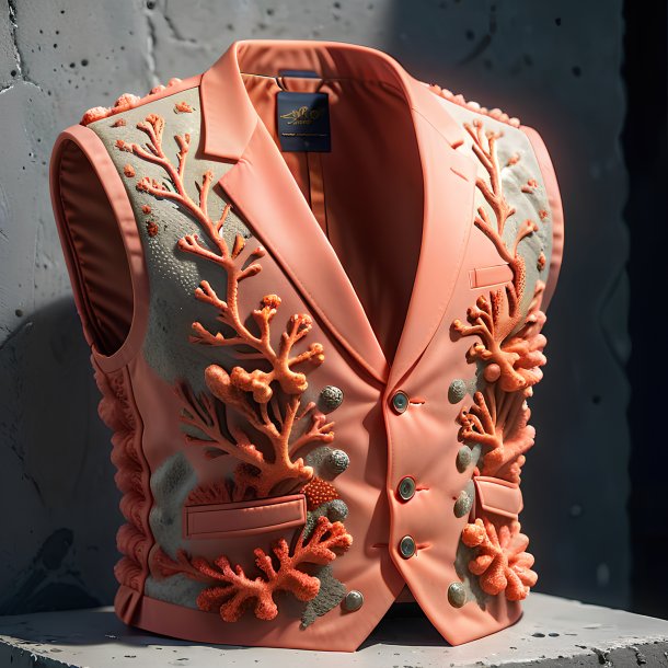 Clipart of a coral vest from concrete