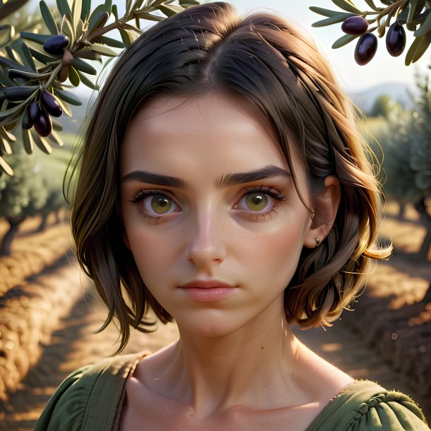 Portrait d'un olive fieldrush