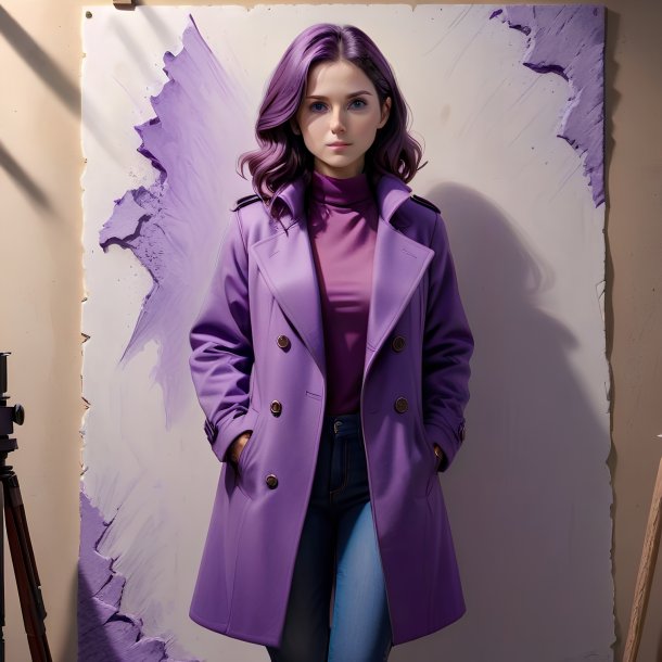 Drawing of a purple coat from gypsum