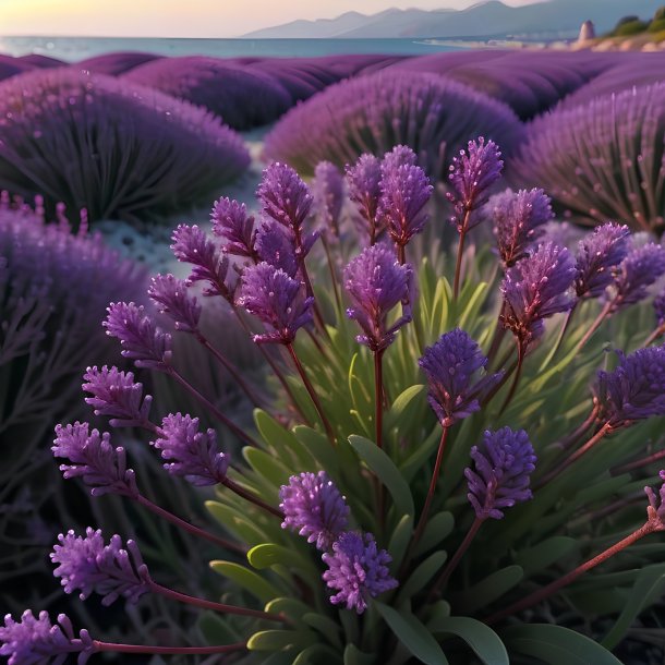 Depicting of a maroon sea lavender