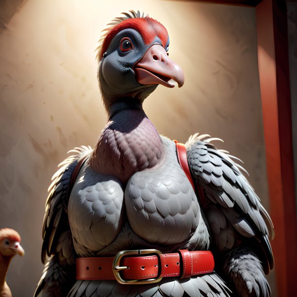 Image d'un dodo dans une ceinture rouge