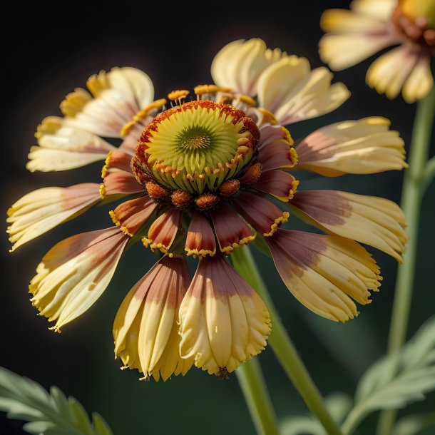 Portrayal of a ivory helenium, smooth