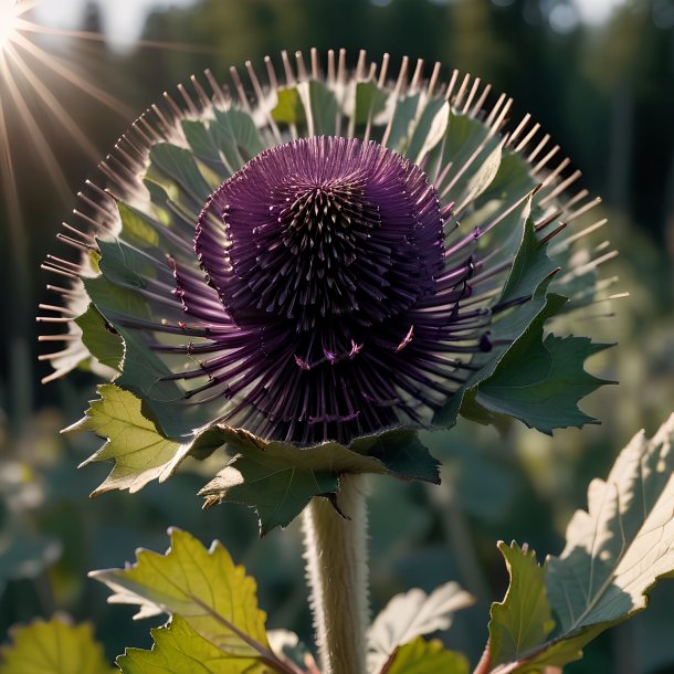 Portrait of a black burdock