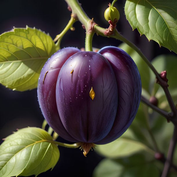 Drawing of a plum nightshade