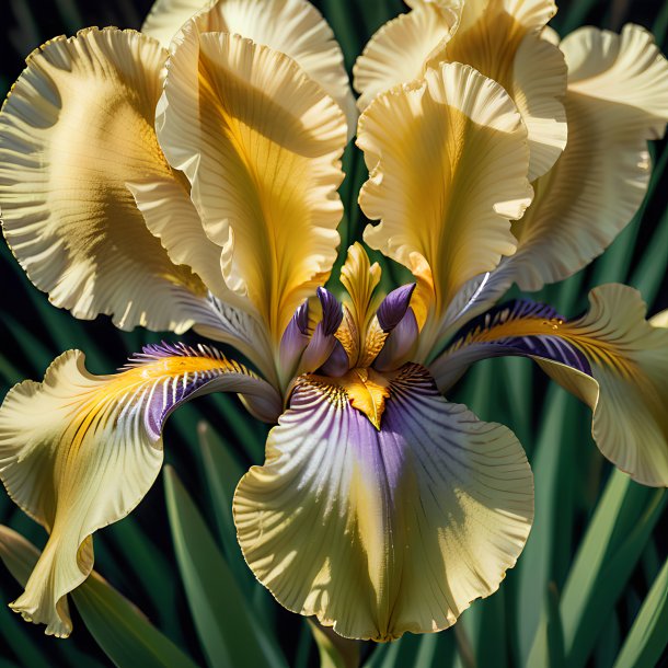 Depiction of a khaki iris