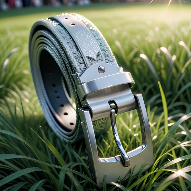 Picture of a silver belt from grass