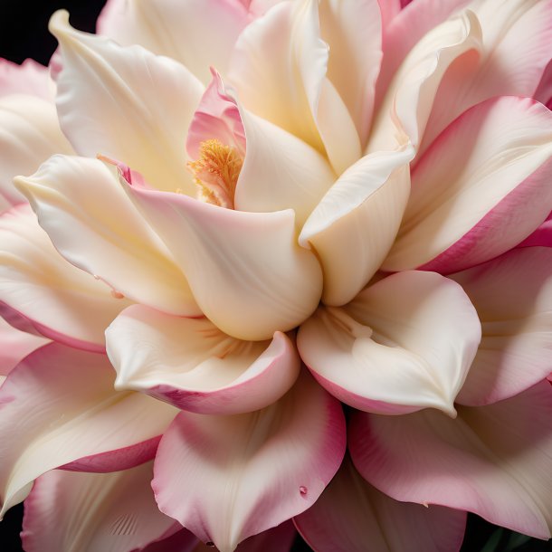 Fotografía de un almizcle rosa marfil