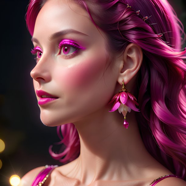 Imagens de um fuchsia lady's-eardrop, fuchsia