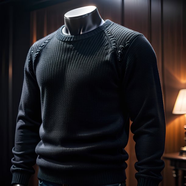 Photography of a black sweater from iron