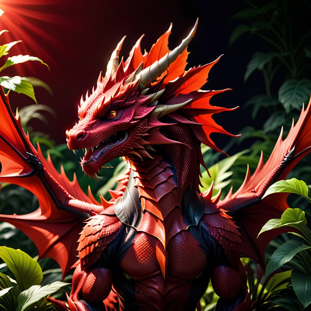 Photo d'une plante de dragon rouge